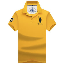 Load image into Gallery viewer, New Casual PoloShirts Men 3D Embroidery Summer Short Sleeve For Man Slim Fit Cotton Solid Color Camisa Polos hombre Masculina
