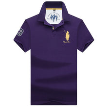 Load image into Gallery viewer, New Casual PoloShirts Men 3D Embroidery Summer Short Sleeve For Man Slim Fit Cotton Solid Color Camisa Polos hombre Masculina