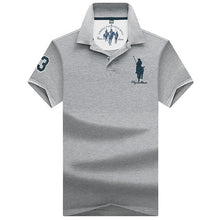 Load image into Gallery viewer, New Casual PoloShirts Men 3D Embroidery Summer Short Sleeve For Man Slim Fit Cotton Solid Color Camisa Polos hombre Masculina